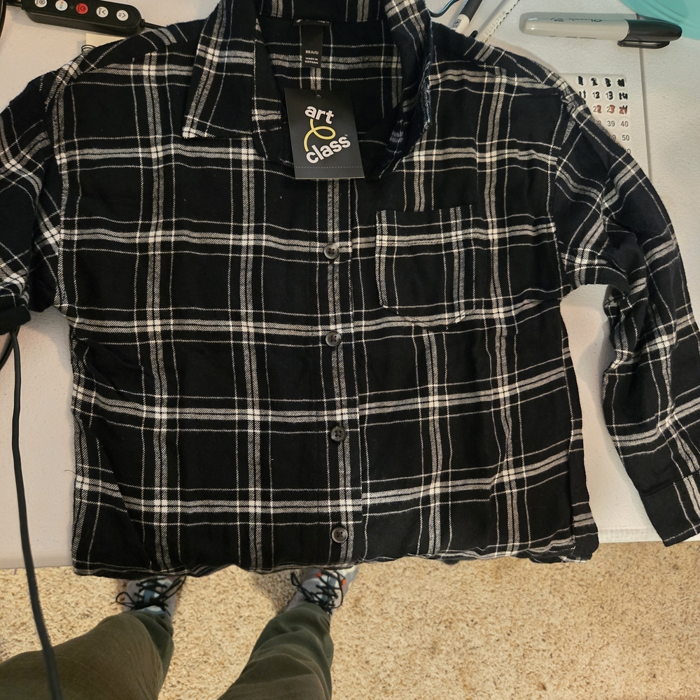 4/5 Art Class Monochrome Checkered Shirt